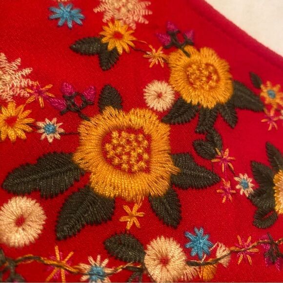 Altar’d State Red Embroidered Short Sleeve Dress Size Small - Picture 2 of 7